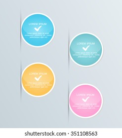 Business infographics tabs template for presentation, education, web design, banners, brochures, flyers. Vector illustration.