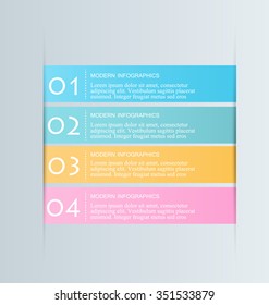 Business infographics tabs template for presentation, education, web design, banners, brochures, flyers. Vector illustration