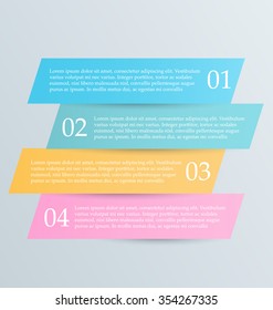 Business infographics tabs template for presentation, education, web design, banners, brochures, flyers. Vector illustration.