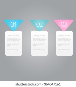 Business infographics tabs template for presentation, education, web design, banners, brochures, flyers. Vector illustration.