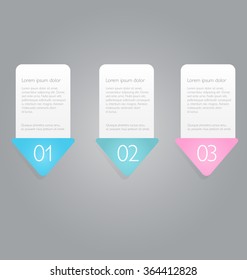Business infographics tabs template for presentation, education, web design, banners, brochures, flyers. Vector illustration.