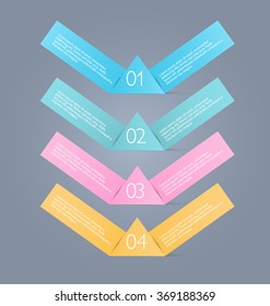 Business infographics tabs template for presentation, education, web design, banners, brochures, flyers. Vector illustration.