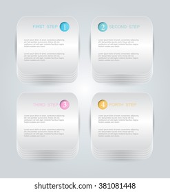 Business infographics tabs template for presentation, education, web design, banners, brochures, flyers. Vector illustration.