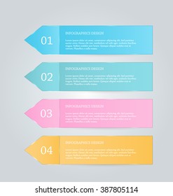 Business infographics tabs template for presentation, education, web design, banners, brochures, flyers. Vector illustration.