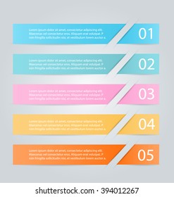 Business infographics tabs template for presentation, education, web design, banners, brochures, flyers. Vector illustration.
