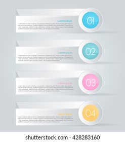 Business infographics tabs template for presentation, education, web design, banners, brochures, flyers. Vector illustration.