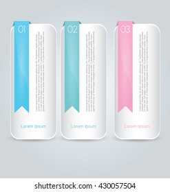 Business infographics tabs template for presentation, education, web design, banners, brochures, flyers. Vector illustration.