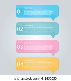Business infographics tabs template for presentation, education, web design, banners, brochures, flyers. Vector illustration.