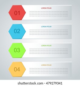 Business infographics tabs template for presentation, education, web design, banners, brochures, flyers. 