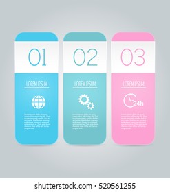 Business infographics tabs template for presentation, education, web design, banners, brochures, flyers. Vector illustration.