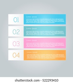 Business infographics tabs template for presentation, education, web design, banners, brochures, flyers. Vector illustration.