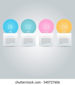 Business infographics tabs template for presentation, education, web design, banners, brochures, flyers. Vector illustration.