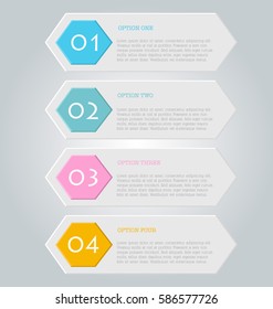 Business infographics tabs template for presentation, education, web design, banners, brochures, flyers. Vector illustration