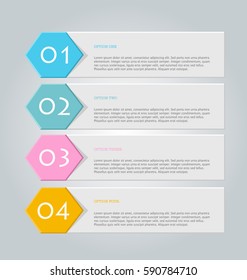 Business infographics tabs template for presentation, education, web design, banners, brochures, flyers. Vector illustration.