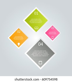 Business infographics tabs template for presentation, education, web design, banners, brochures, flyers. Vector illustration