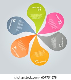 Business infographics tabs template for presentation, education, web design, banners, brochures, flyers. Vector illustration