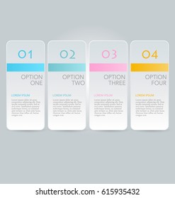 Business infographics tabs template for presentation, education, web design, banners, brochures, flyers. Vector illustration.