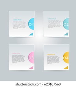 Business infographics tabs template for presentation, education, web design, banners, brochures, flyers. Vector illustration.