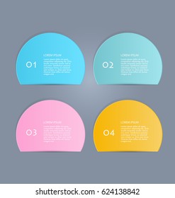 Business infographics tabs template for presentation, education, web design, banners, brochures, flyers. Vector illustration