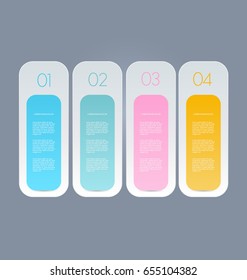 Business infographics tabs template for presentation, education, web design, banners, brochures, flyers. Vector illustration