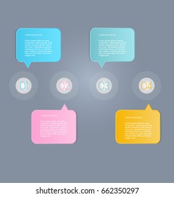Business infographics tabs template for presentation, education, web design, banners, brochures, flyers. Vector illustration.