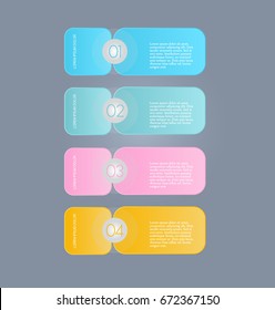 Business infographics tabs template for presentation, education, web design, banners, brochures, flyers. Vector illustration.