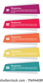 Business infographics tabs template for presentation, education, web design, banner, brochure, flyer