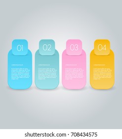 Business infographics tabs template for presentation, education, web design, banners, brochures, flyers. Vector illustration.