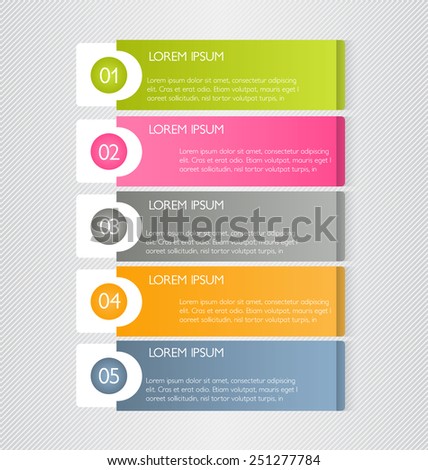 Business infographics tabs template for presentation, education, web design, banner, brochure, flyer. Vector illustration.