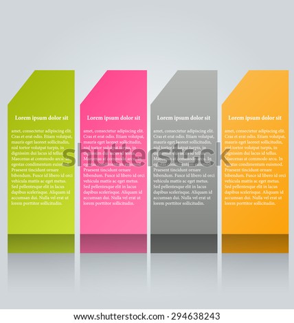 Business Infographics Tabs Template Presentation Education Stock