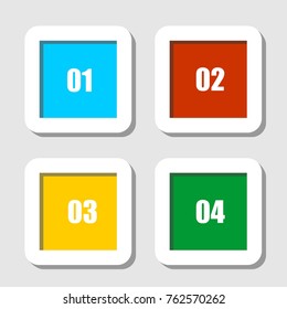 Business infographics template 4 steps . Data and information visualization. Dynamic infographics stylish geometric. element for design business invitations, gift cards, flyers and brochures
