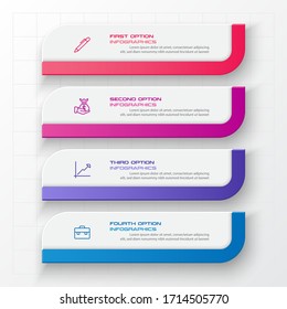 Business infographics template 4 steps,Vector illustration.