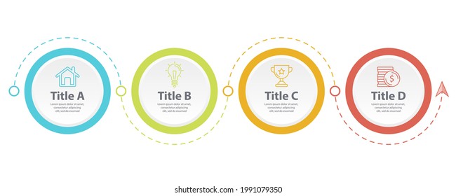 Business infographics template with arrow. Abstract vector illustration can be used for layout, diagram, presentation and web design.