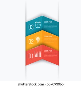 Business infographics template with arrows and text areas