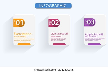 Business infographics template concept circle option step with business presentation or web, vector design element illustration