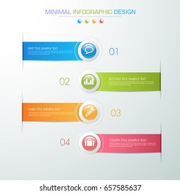 Business  infographics  template  the concept is circle option step with  full color icon can be used for diagram  infograph  chart  business presentation or web , Vector design element  illustration
