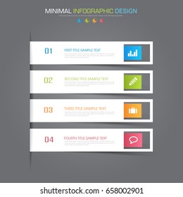 Business  infographics  template  the concept is circle option step with  full color icon can be used for diagram  infograph  chart  business presentation or web , Vector design element  illustration