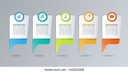 Business infographics template. Creative concept with options, steps or processes. Abstract graphic elements.