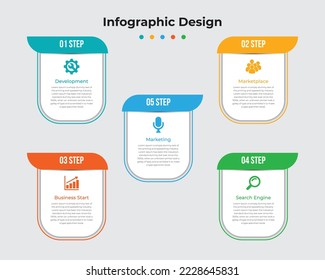 Business Infographics template, Creative Infographics Design, Can be used for workflow layout, Vector illustration.