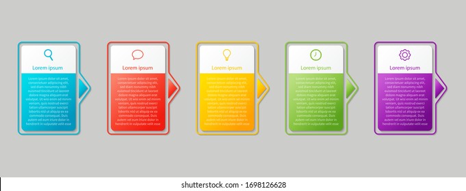 business infographics template. numbers 5 steps isolated on white background. illustration vector.