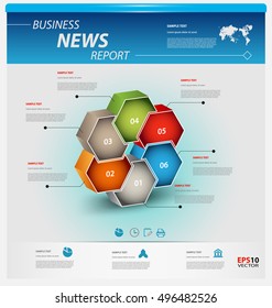 Business infographics template pack for interactive data communication