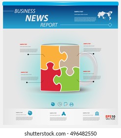 Business infographics template pack for interactive data communication