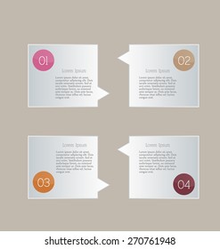 Business infographics template for presentation, education, web design, banners, brochures, flyers. Retro colors tabs. Vector illustration