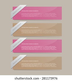 Business infographics template for presentation, education, web design, banners, brochures, flyers. Retro colors tabs. Vector illustration.