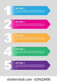 Business infographics template for presentation, education, web design, banners, brochures. Clean numbered banners for sample text.Vector design template.