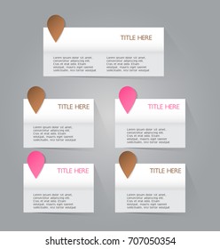 Business infographics template for presentation, education, web design, banners, brochures, flyers. Brown and pink colors. Vector illustration.