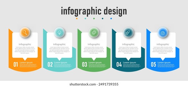 Plantilla de infografías de negocios. línea de tiempo con 4 pasos, opciones. se puede utilizar para diagrama de flujo de trabajo, infograma, Diseño web. Ilustración vectorial.	