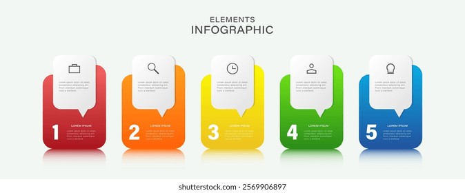 Business infographics template. Vector design element illustration