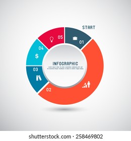Business infographics template. Vector illustration.