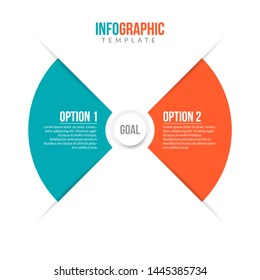 Business Infographics Templatetimeline 2 Steps Circles Stock Vector ...